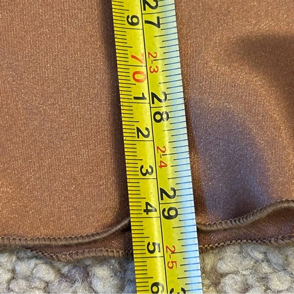 90s Y2K Nicole Miller Satin Slip Skirt Small Midi Brown Fairy Grunge Indie USA - Picture 6 of 8